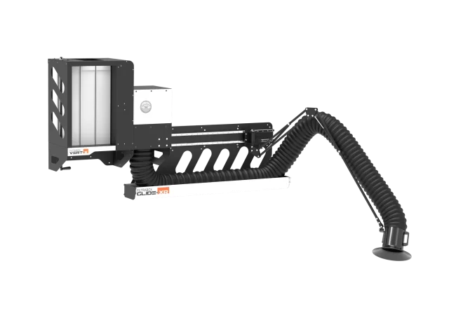 vert-x fume extraction system by filtrabox with slide rail
